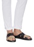 Figure View - Click To Enlarge - CASABLANCA1942 - 'Yako' raffia panel cross band leather sandals