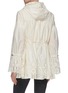 Back View - Click To Enlarge - MONCLER - 'Brazzaville' floral lace trim drawstring waist hooded parka