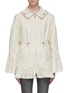 Main View - Click To Enlarge - MONCLER - 'Brazzaville' floral lace trim drawstring waist hooded parka
