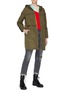 Figure View - Click To Enlarge - MONCLER - 'Luxembourg' ruffle trim hooded down coat