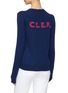 Back View - Click To Enlarge - MONCLER - Logo intarsia cashmere sweater