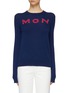 Main View - Click To Enlarge - MONCLER - Logo intarsia cashmere sweater