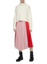 Figure View - Click To Enlarge - MONCLER - Colourblock pleated midi skirt