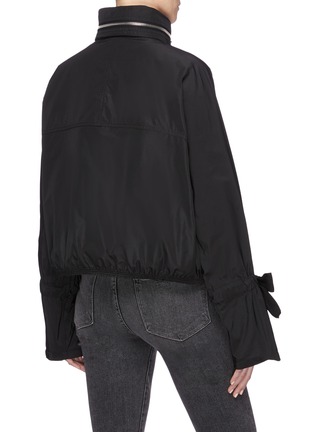 Back View - Click To Enlarge - MONCLER - Knot cuff retractable hood windbreaker jacket