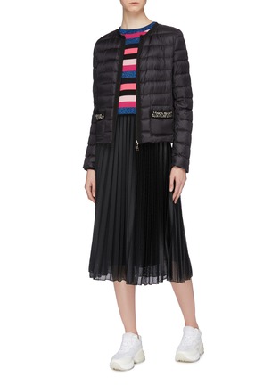 Figure View - Click To Enlarge - MONCLER - 'Christalline' embellished pocket down puffer jacket