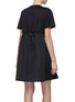 Back View - Click To Enlarge - MONCLER - Quilted front panel peplum patchwork T-shirt dress