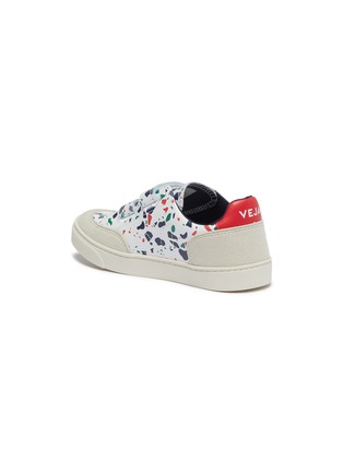 Figure View - Click To Enlarge - VEJA - 'V-12' speckle print leather kids sneakers