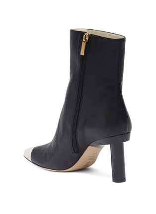  - TIBI - 'Grant' cylindrical heel colourblock toe leather ankle boots