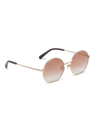 Figure View - Click To Enlarge - STEPHANE + CHRISTIAN - 'Well' metal angular round sunglasses