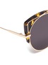 Detail View - Click To Enlarge - STEPHANE + CHRISTIAN - 'Quincy' contrast corner brow bar metal cat eye sunglasses