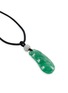 Detail View - Click To Enlarge - LC COLLECTION JADE - Diamond jade 18k white gold pendant cord necklace