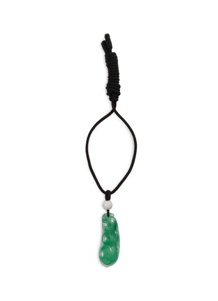 Main View - Click To Enlarge - LC COLLECTION JADE - Diamond jade 18k white gold pendant cord necklace
