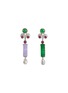 Main View - Click To Enlarge - LC COLLECTION JADE - Diamond gemstone jade 18k white gold drop earrings