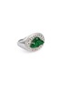 Main View - Click To Enlarge - LC COLLECTION JADE - Diamond jade18k white gold cutout ring