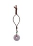 Main View - Click To Enlarge - LC COLLECTION JADE - Diamond jade 18k rose gold pendant cord necklace