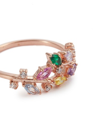Detail View - Click To Enlarge - ANABELA CHAN - 'Rainbow Ivy' diamond gemstone 9k rose gold ring