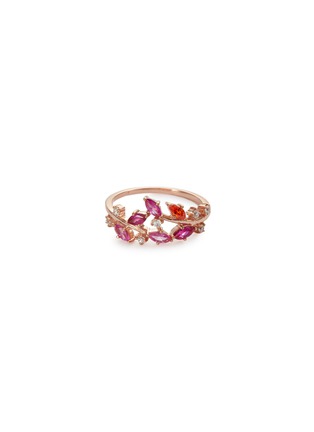 Main View - Click To Enlarge - ANABELA CHAN - 'Ivy' ruby sapphire garnet 9k rose gold ring
