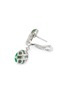 Detail View - Click To Enlarge - SAMUEL KUNG - Diamond garnet jade 18k white gold drop earrings
