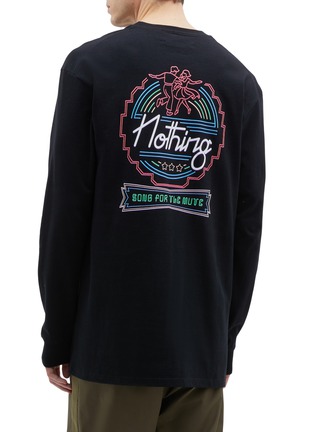 Back View - Click To Enlarge - SONG FOR THE MUTE - x Nothing logo graphic print long sleeve T-shirt
