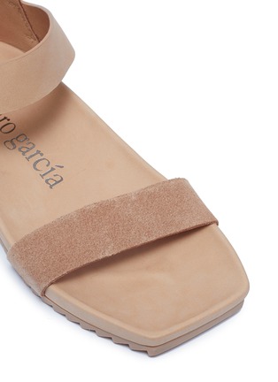 Detail View - Click To Enlarge - PEDRO GARCIA  - 'Berit' suede and leather sandals