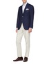 Figure View - Click To Enlarge - MAGNUS & NOVUS - Point collar cotton-linen shirt