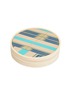 Detail View - Click To Enlarge - WOLFUM - Sybil coaster set – Sand/Turquoise Brass