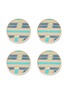 Main View - Click To Enlarge - WOLFUM - Sybil coaster set – Sand/Turquoise Brass