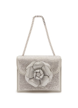 Main View - Click To Enlarge - OSCAR DE LA RENTA - 'TRO' floral appliqué Swarovski crystal mini crossbody bag