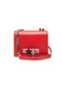 Main View - Click To Enlarge - ALEXANDER MCQUEEN - 'The Small Jewelled Satchel' in leather with Swarovski crystal knuckle