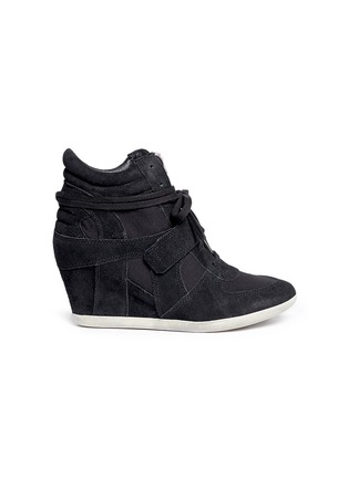Main View - Click To Enlarge - ASH - 'Bowie' suede wedge sneakers