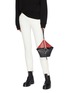 Figure View - Click To Enlarge - ALEXANDER MCQUEEN - 'Butterfly' colourblock leather wristlet clutch