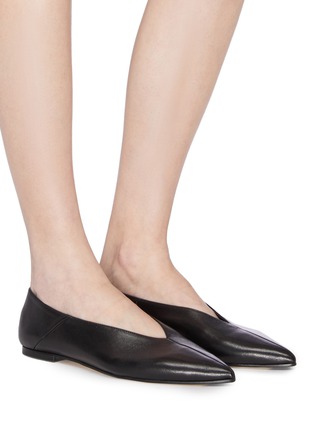 Figure View - Click To Enlarge - AEYDE - 'Moa' choked-up leather flats