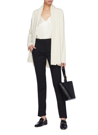 Figure View - Click To Enlarge - THEORY - Cashmere rib knit open cardigan