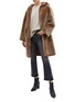 Figure View - Click To Enlarge - THEORY - Reversible hooded lambskin shearling coat
