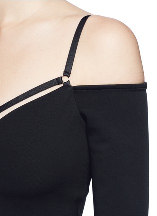 Detail View - Click To Enlarge - T BY ALEXANDER WANG - Cold shoulder long sleeve dress