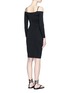 Back View - Click To Enlarge - T BY ALEXANDER WANG - Cold shoulder long sleeve dress
