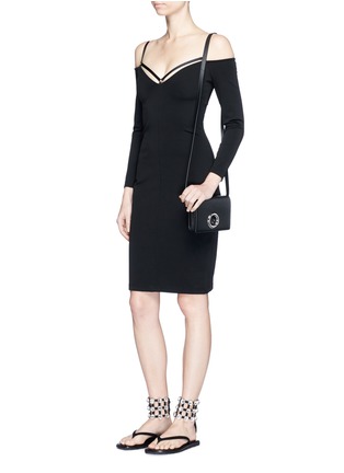 Figure View - Click To Enlarge - T BY ALEXANDER WANG - Cold shoulder long sleeve dress