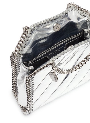 Detail View - Click To Enlarge - STELLA MCCARTNEY - 'Falabella' mini quilted mirror tote