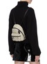Figure View - Click To Enlarge - STELLA MCCARTNEY - 'Monogram' embroidered mini backpack