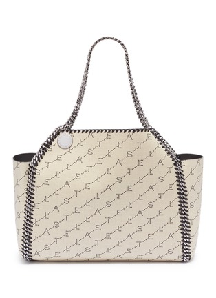 Main View - Click To Enlarge - STELLA MCCARTNEY - 'Falabella' reversible monogram embroidered canvas tote