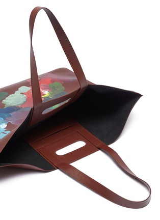 Detail View - Click To Enlarge - ALEXANDER MCQUEEN - 'De Manta' paint palette leather shopping tote bag