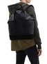 Figure View - Click To Enlarge - ALEXANDER MCQUEEN - 'De Manta' suede panel leather backpack tote