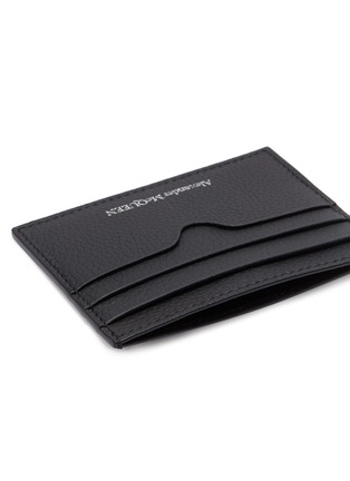 Detail View - Click To Enlarge - ALEXANDER MCQUEEN - Logo print leather card holder
