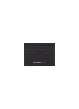 Main View - Click To Enlarge - ALEXANDER MCQUEEN - Logo print leather card holder