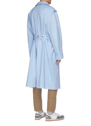 Back View - Click To Enlarge - MARTIN ASBJØRN - Belted wide collar twill trench coat
