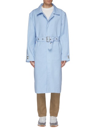 Main View - Click To Enlarge - MARTIN ASBJØRN - Belted wide collar twill trench coat