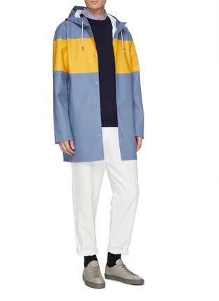  - STUTTERHEIM - 'Stockholm' hooded colourblock stripe unisex raincoat