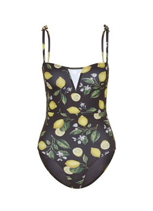 Main View - Click To Enlarge - BETH RICHARDS - 'Gisele' lemon print one-piece swimsuit