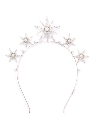 Main View - Click To Enlarge - LELET NY - 'Starlet' Swarovski crystal pearl crown