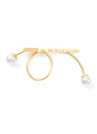 Figure View - Click To Enlarge - LELET NY - 'Script' Swarovski pearl swirl bobby pin